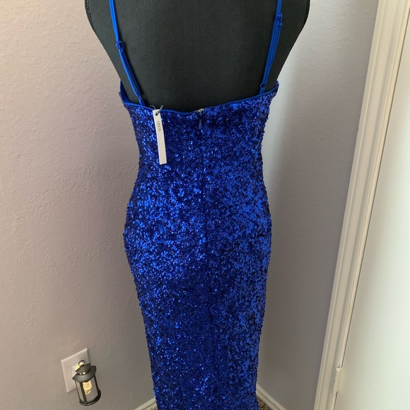 Electric Blue Sequin Dress - Picture 3 of 3